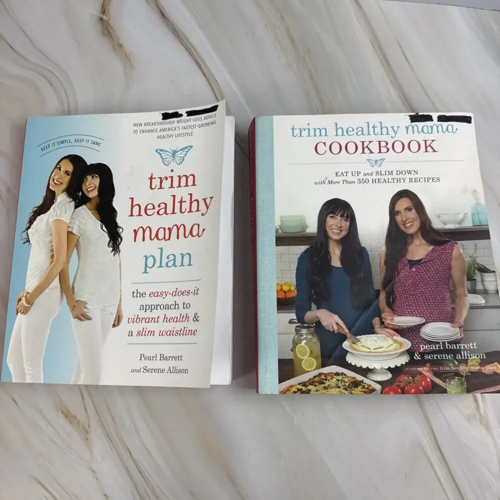 Trim Healthy Mama Plan Book THM Cookbook Pearl Barrett Serene Allison Lot of‎ 2